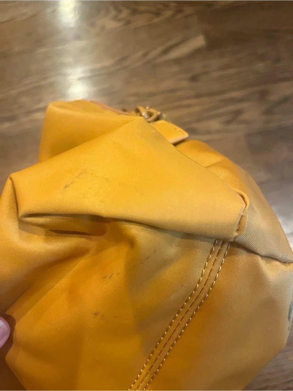 Lipault Yellow Nylon Travel Pouch